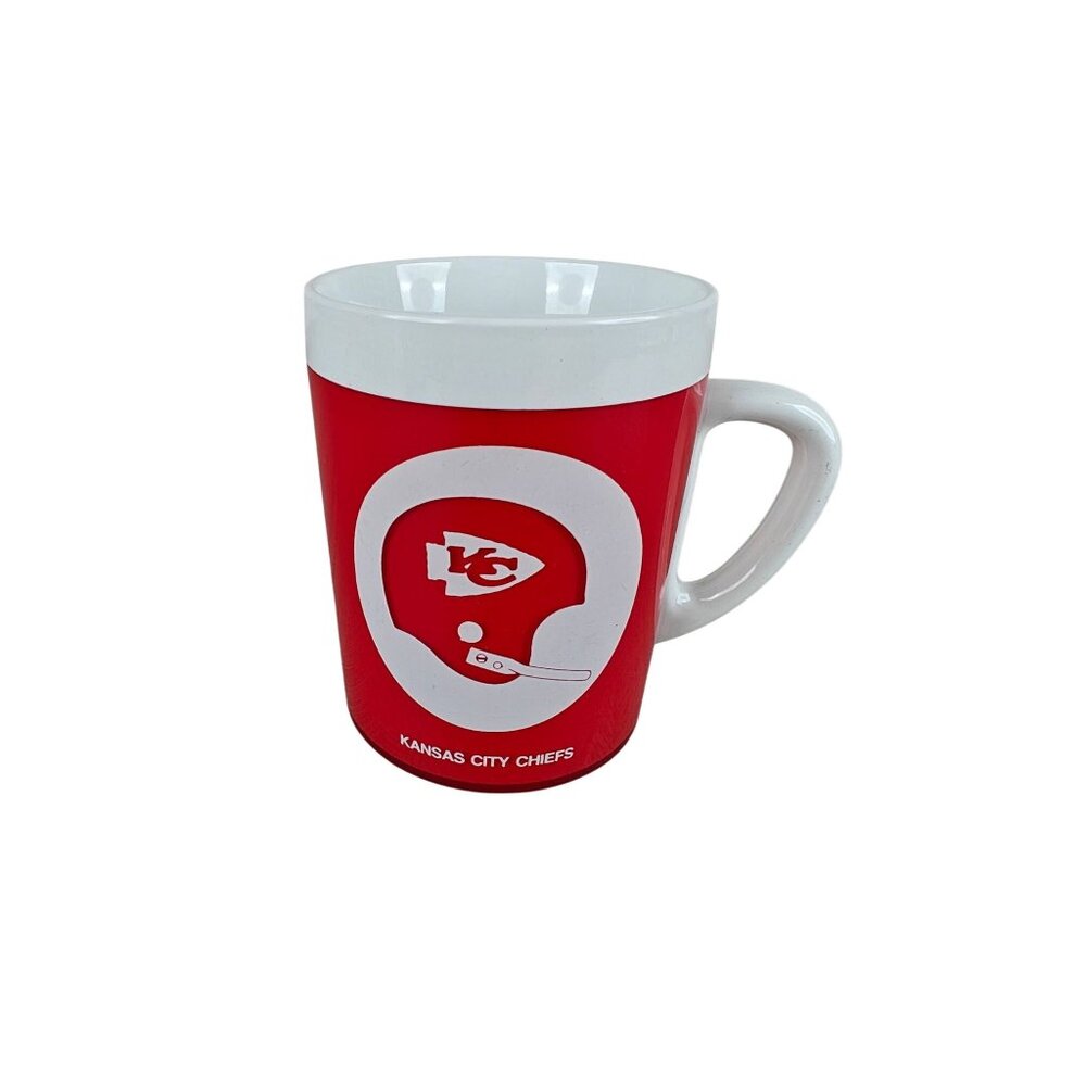 Vintage Kansas City Chiefs Red & White Thermo-Serv Mug 12 Oz Made In USA